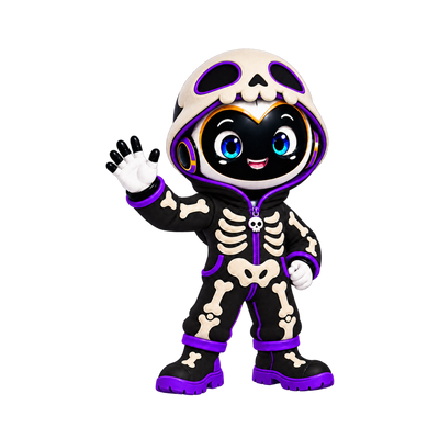 Néo en Squelette, édition Halloween
