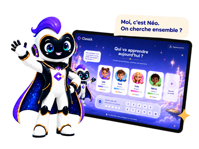 Écran d'accueil de ClassiA
